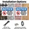 Signmission Do Not Remove Tools, 18 in W x Rectangle, Plastic OS-2PACK-NS-P-1218-L-11353 - alternate 6